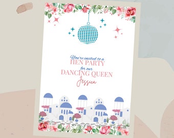 Plantilla digital de invitación editable de Mamma Mia