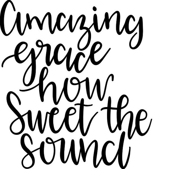 AMAZING GRACE Vinyl Decal Sticker Car Window Wall Bumper Love Quote Home Decor