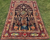Antique Yagtarafa Pictorial Rug.Size 4.5x6.9 ft.