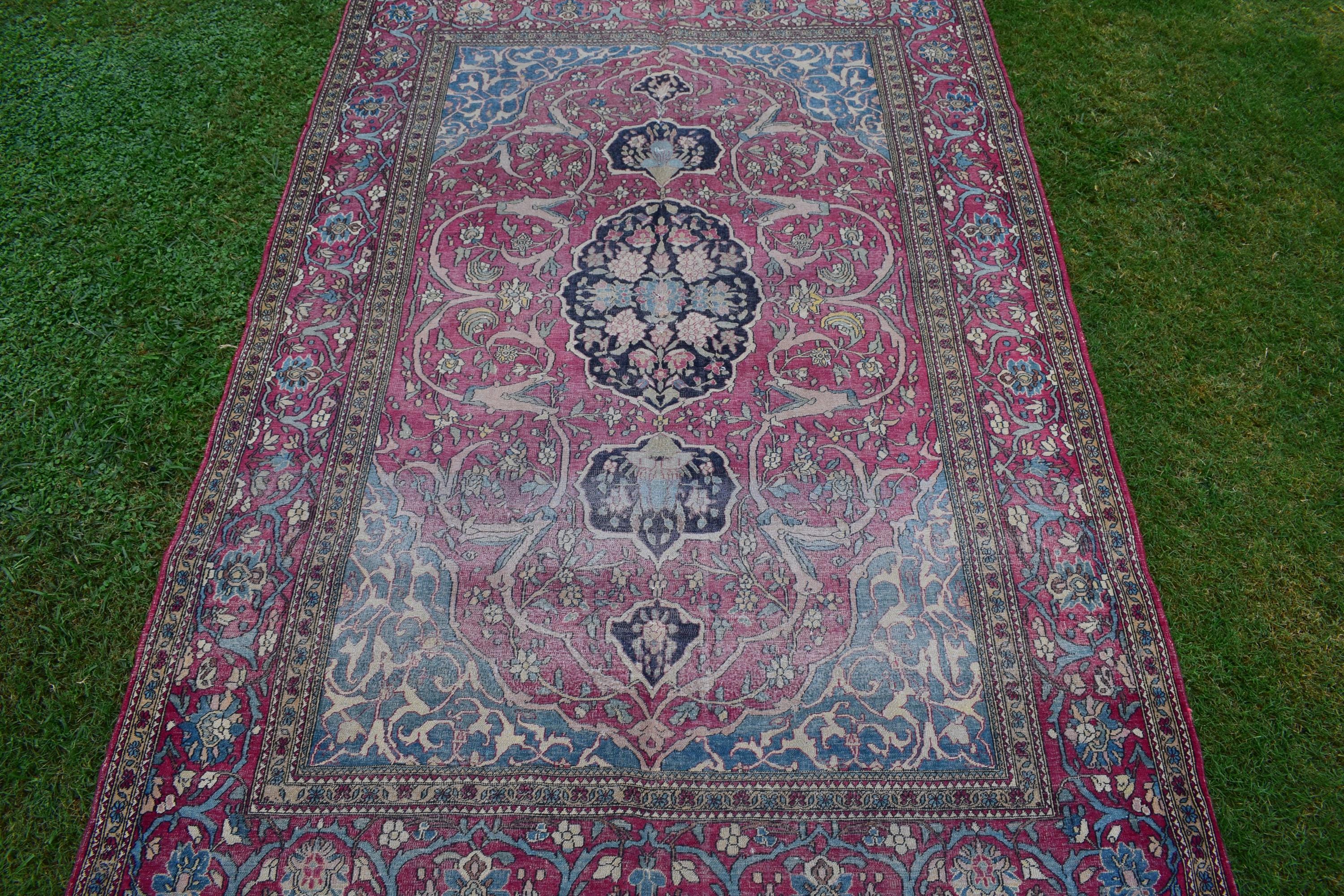 Old Timey Rug Antique 18th Century Old Oriental Rug Old Serapi Rug Collectors Rug ...