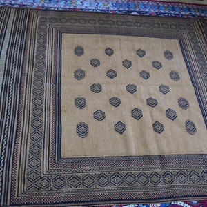 Handmade Afghan Vintage Killim Rug Flat Weaved Fine Kilim Rug Home Decor Rug Living Room Rug Afghanistan Woolen Rug.Size: 4&#39;5 x 6&#39;4 ft.