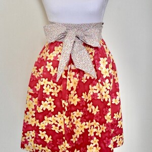 Pink Plumeria Half Apron (Made in Hawaii)
