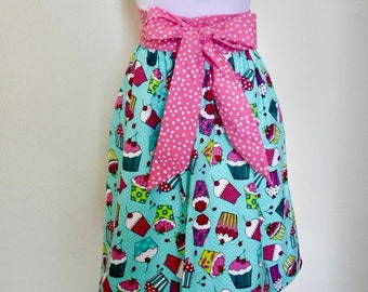 Cupcake Half Apron (Made in Hawaii)