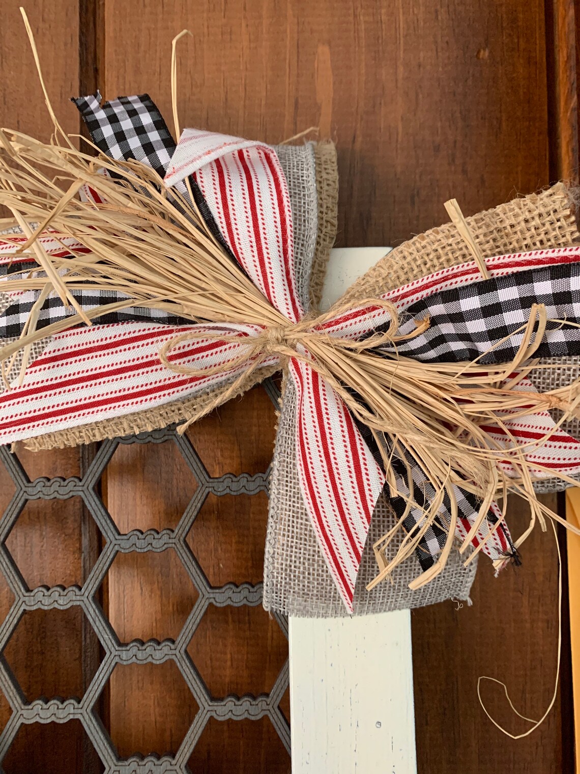 Laser cut chicken wire frame door hanger Etsy