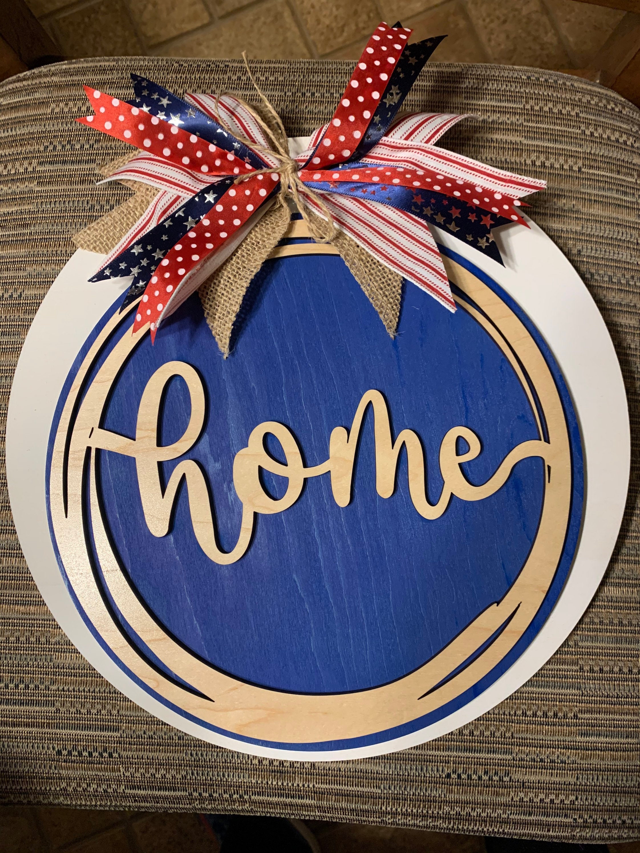 Home door hanger 11 inch round Etsy