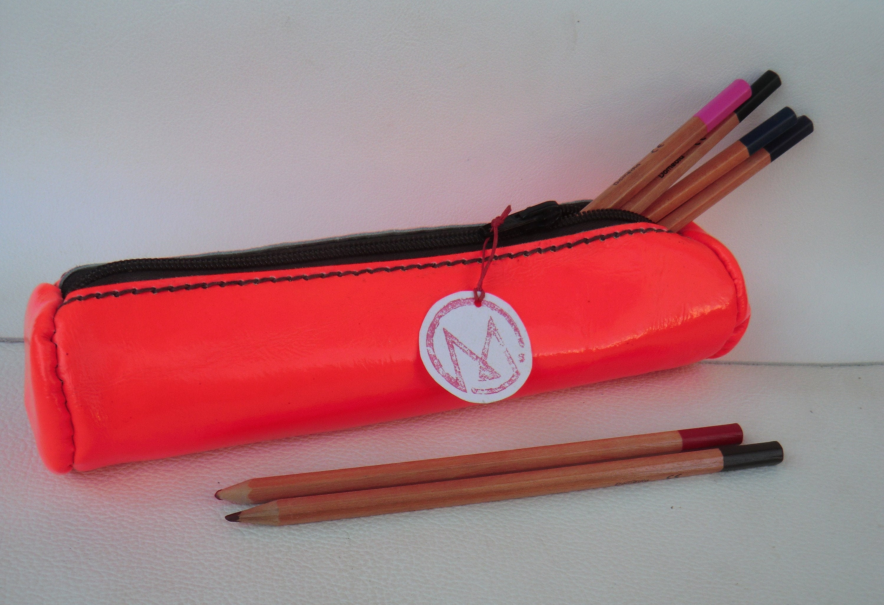 Trousse à Stylo en Cuir, Pencil Case, Handmade, Fait Main, Leather