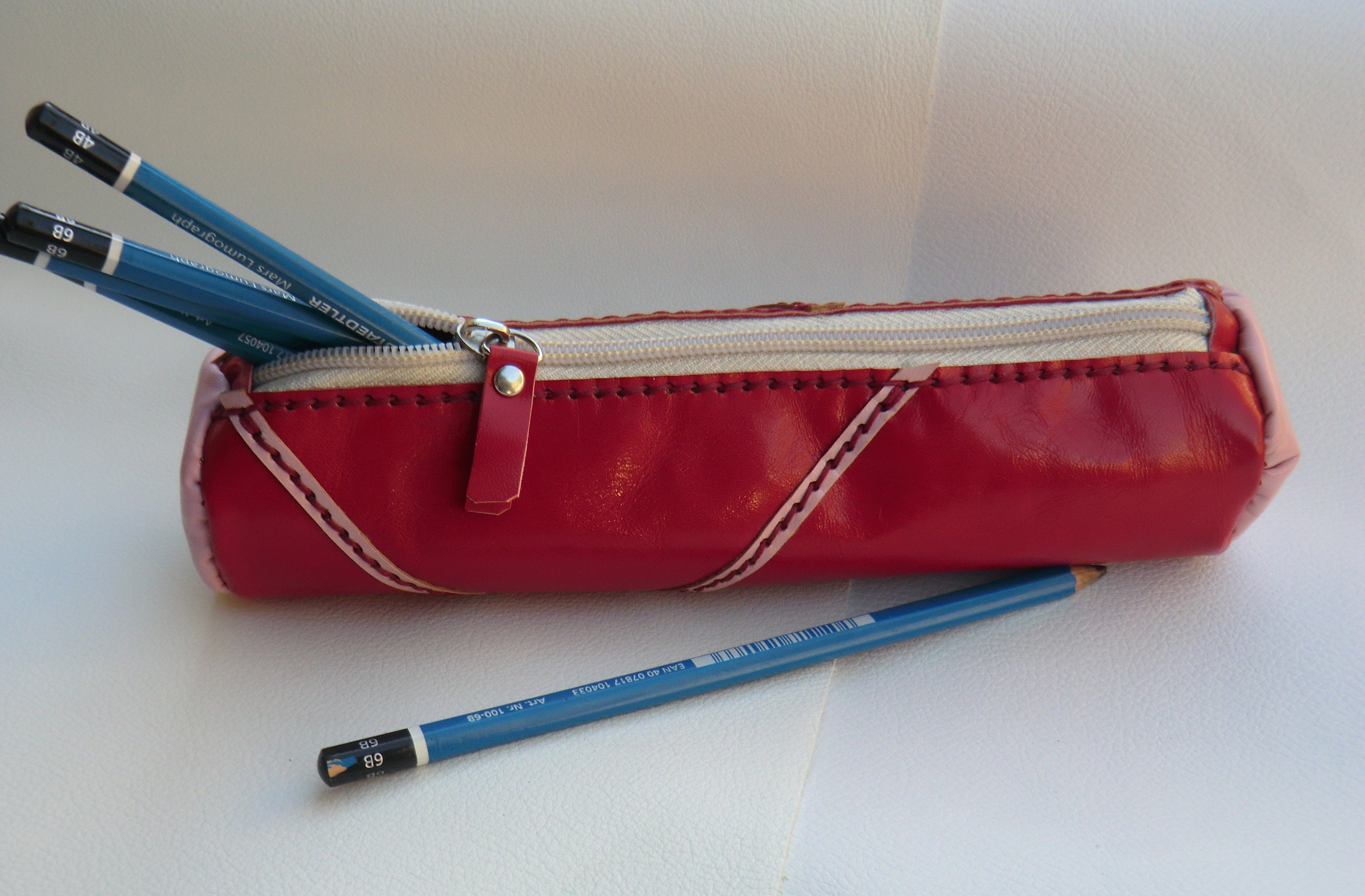 Trousse à Stylo en Cuir, Pencil Case, Handmade, Fait Main, Leather