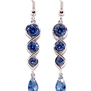 Sterling Silver Tanzanite 5.9ct Drop Earrings (925)