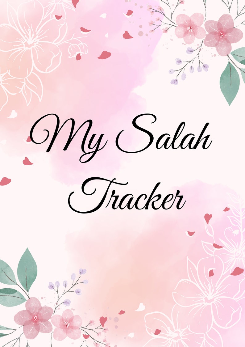 Printable Yearly Salah Tracker, Daily Salah Log, Monthly Salah Log ...