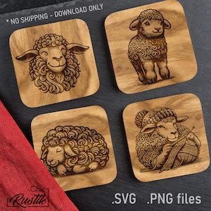 Lasergraveerbestanden Schattige schapen SVG PDF PNG, Schattige lam vectortekening voor lasergraveermachines