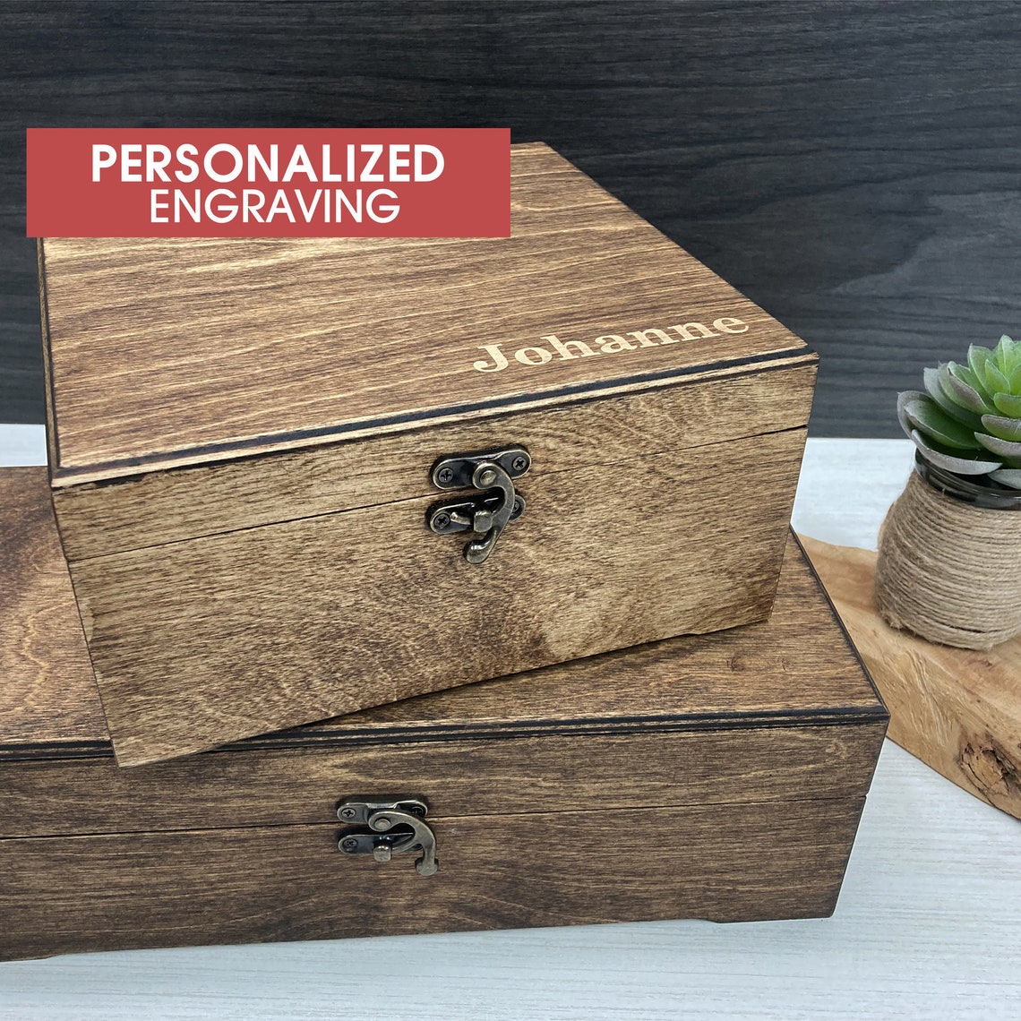 Personalized wooden box Personalized laser engraving | Etsy