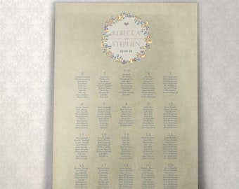 Framed Canvas Table Plan Wedding Baby Shower 035 Kays Weddings Christening Table Seating Plan Chart