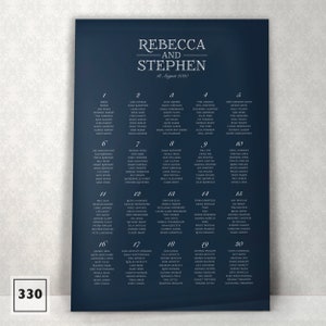 Prom Table Seating Plan Planner Chart 301 Baby Shower DIGITAL WEDDING PLAN Personalised Wedding Kays Weddings