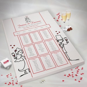 Framed Canvas Table Plan Wedding Baby Shower 035 Kays Weddings Christening Table Seating Plan Chart
