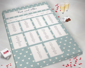 Framed Canvas Table Plan Wedding Baby Shower 035 Kays Weddings Christening Table Seating Plan Chart
