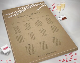 Framed Canvas Table Plan Wedding Baby Shower 035 Kays Weddings Christening Table Seating Plan Chart