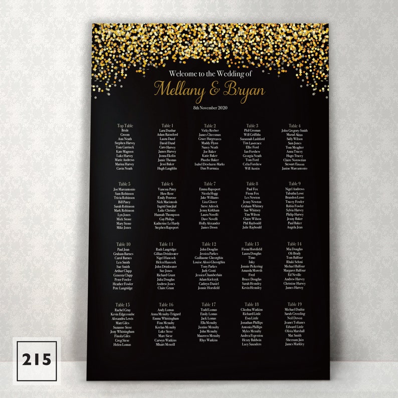Kays Weddings Baby Shower Table Seating Plan Planner Chart 215 DIGITAL WEDDING PLAN Personalised Wedding
