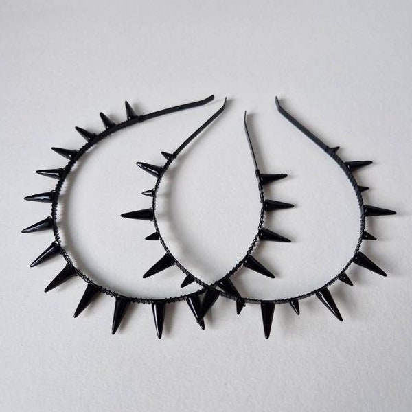Gothic Headband, Studded Hair Band, Halloween Crown, Steampunk Hair Accessory, Spike Headband, Six The Musical