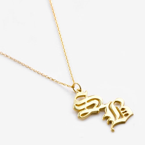 Old English Pendant Necklace Old 