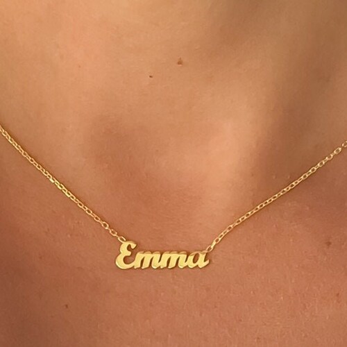 14K Solid Gold Name Necklace Gold 