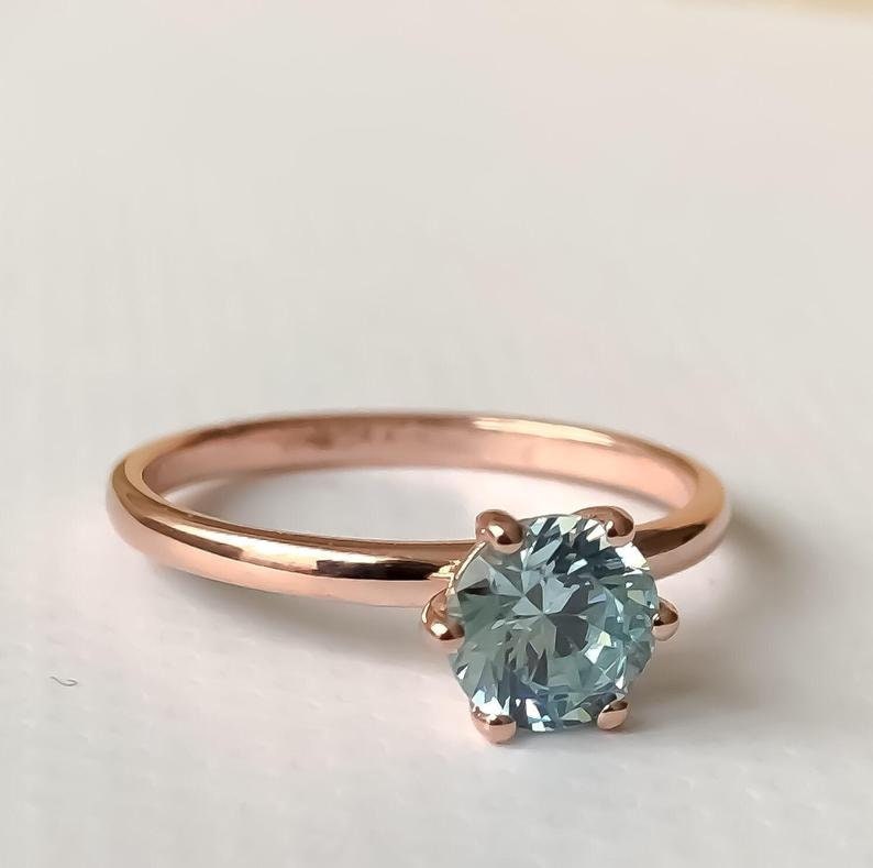 Birthstone Ring, Dainty Ring, Custom Birthstone Rings, Aquamarine Ring ...