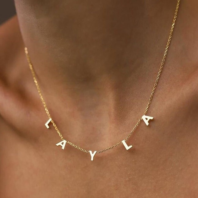 Name Jewelry Custom Letter Necklace 