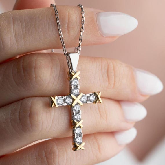 Sterling Silver Cross Pendant Necklace: Cubic Zirconia, Elegant Faith Jewelry