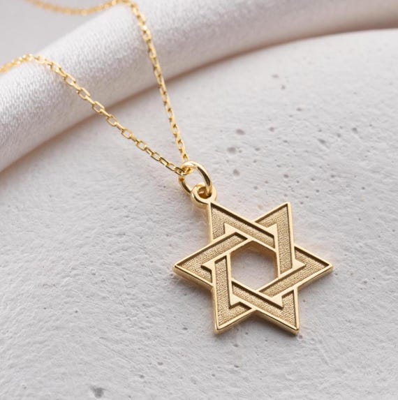 Elegant Gold Star of David Necklace, 14k Gold Star of David Necklace, Unique Star of David Pendant Meaningful Gift Refined Elegance  MM26K25