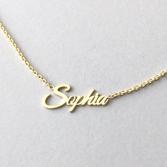 Nameplate Necklace - Modern Name Necklace - Personalized Name Necklace - Personalized Jewelry, Christmas Gift, Custom Name Jewelry NJ77H6