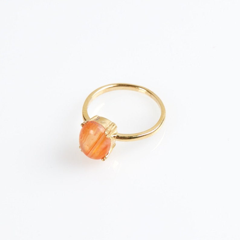 Natural Stone Ring, Carnelian Ring, Gemstone Ring, Natural Carnelian Ring, Red, Modern, Everyday, Gift, Gemstone Jewelry, Natural Stone image 7