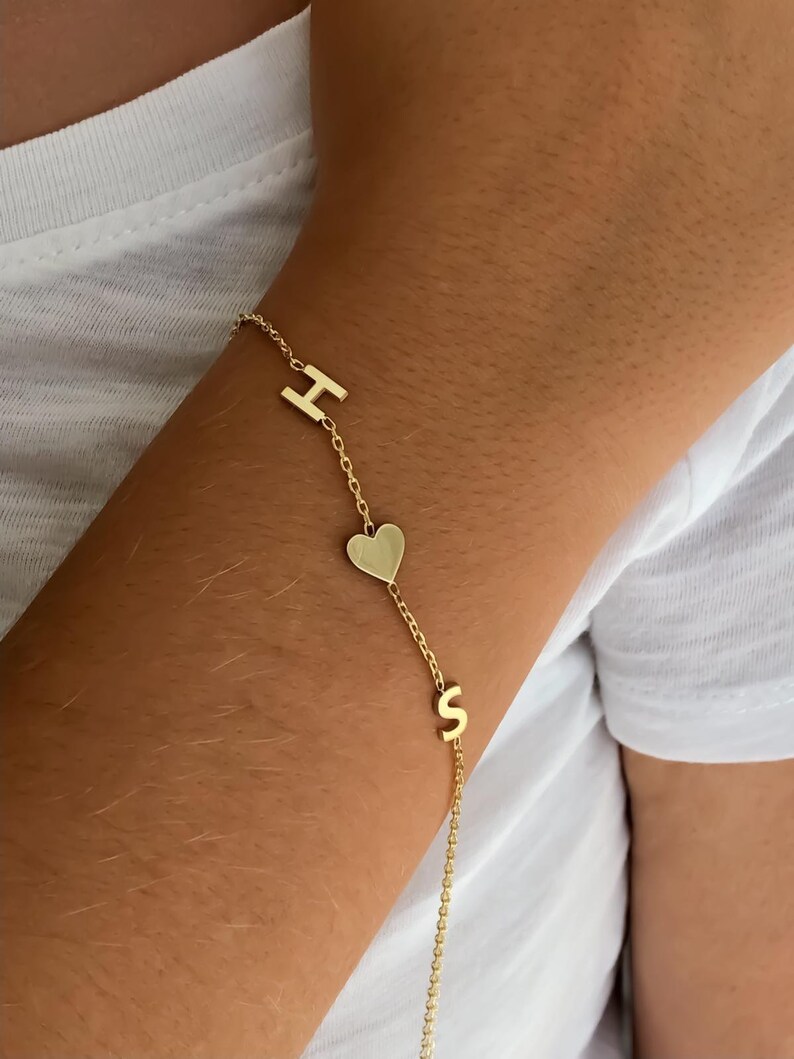 etsy letter bracelet