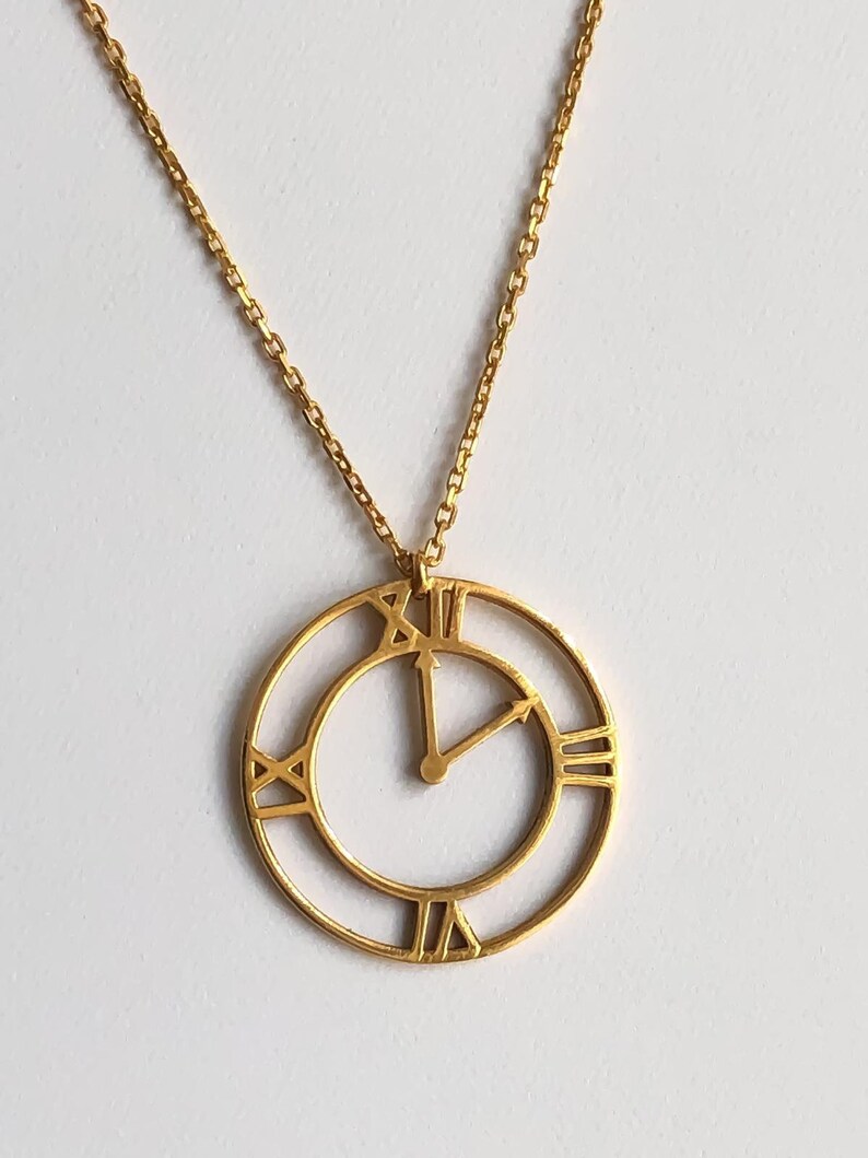 Custom Clock Necklace Custom Birth Time Necklace Etsy