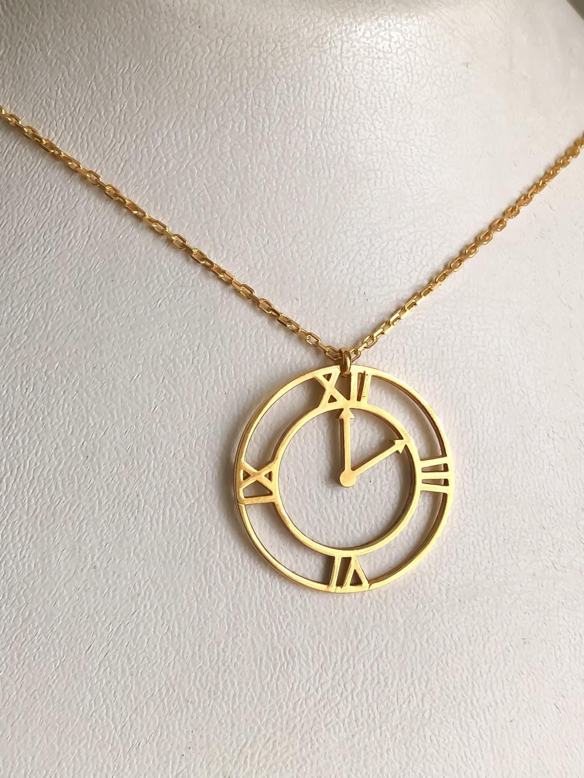 Custom Clock Necklace Custom Birth Time Necklace Etsy