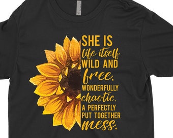 Sunflower t shirt | Etsy