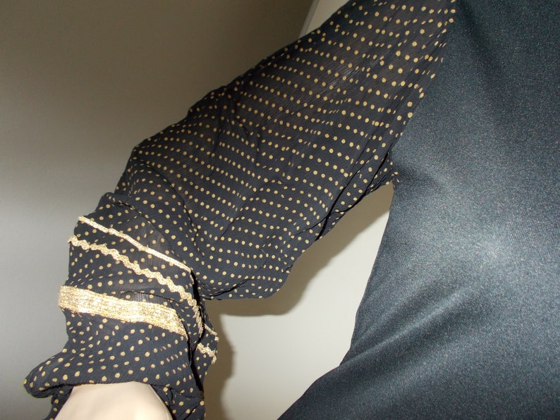 Vintage blouse shirt Golden Dots by tru size 38