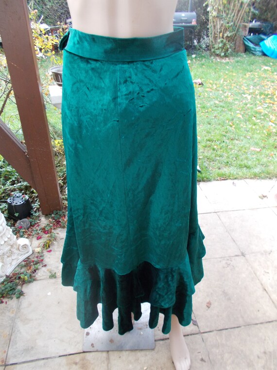 Lucie Linden Velvet Skirt Vintage Size 38