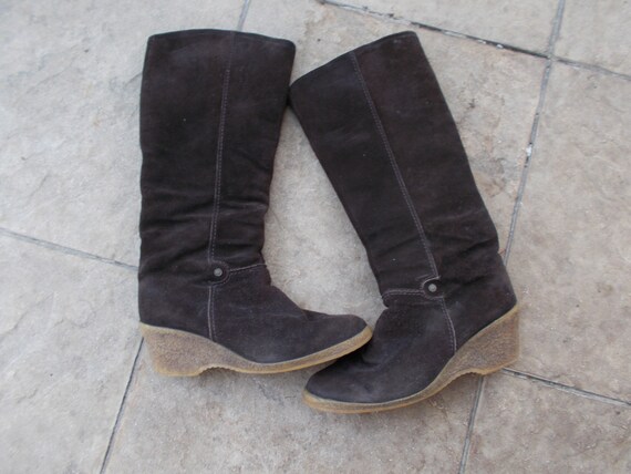 vintage suede boots