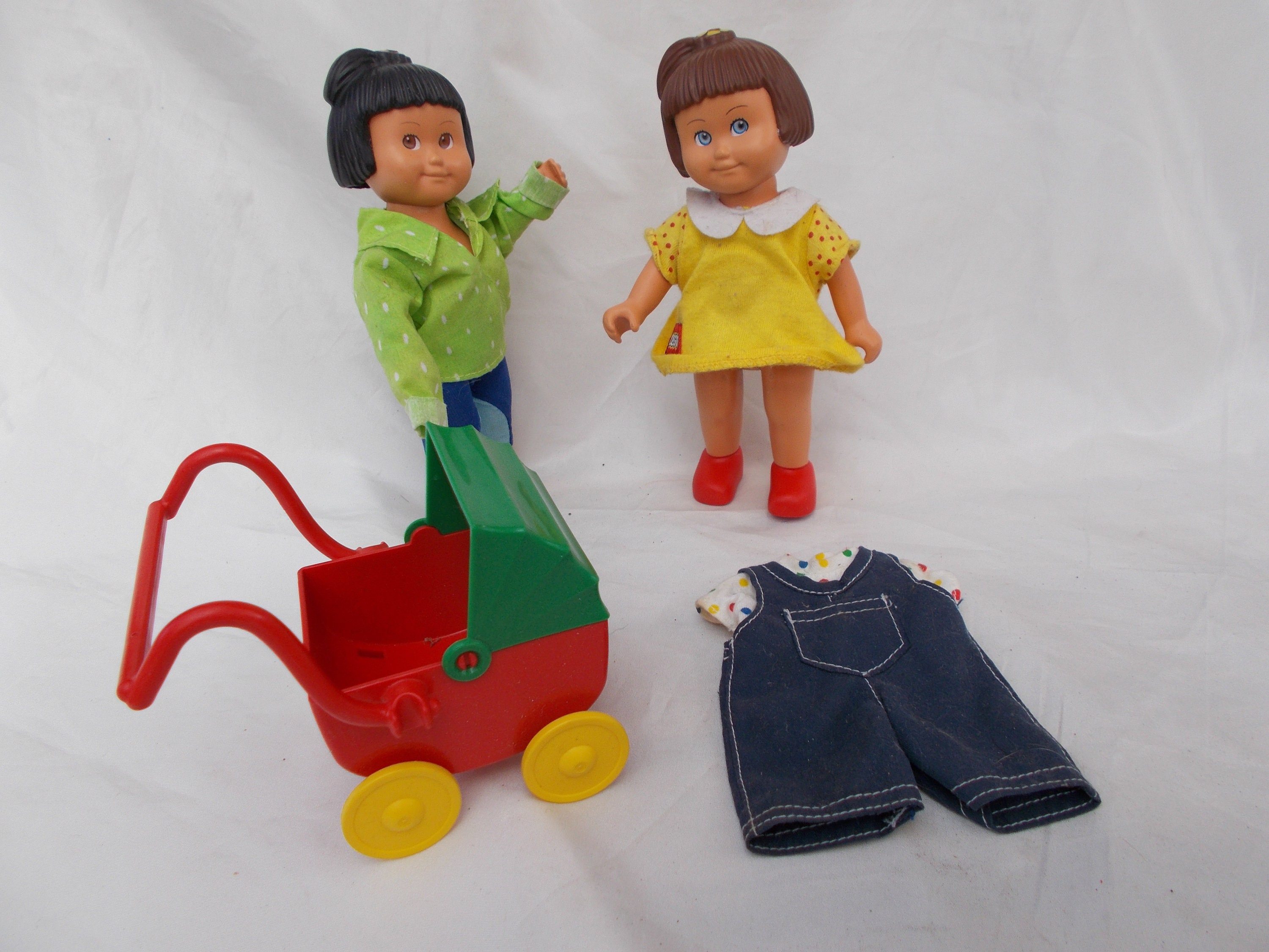 Vintage Duplo Dolls Lisa and Marie With Stroller - Etsy