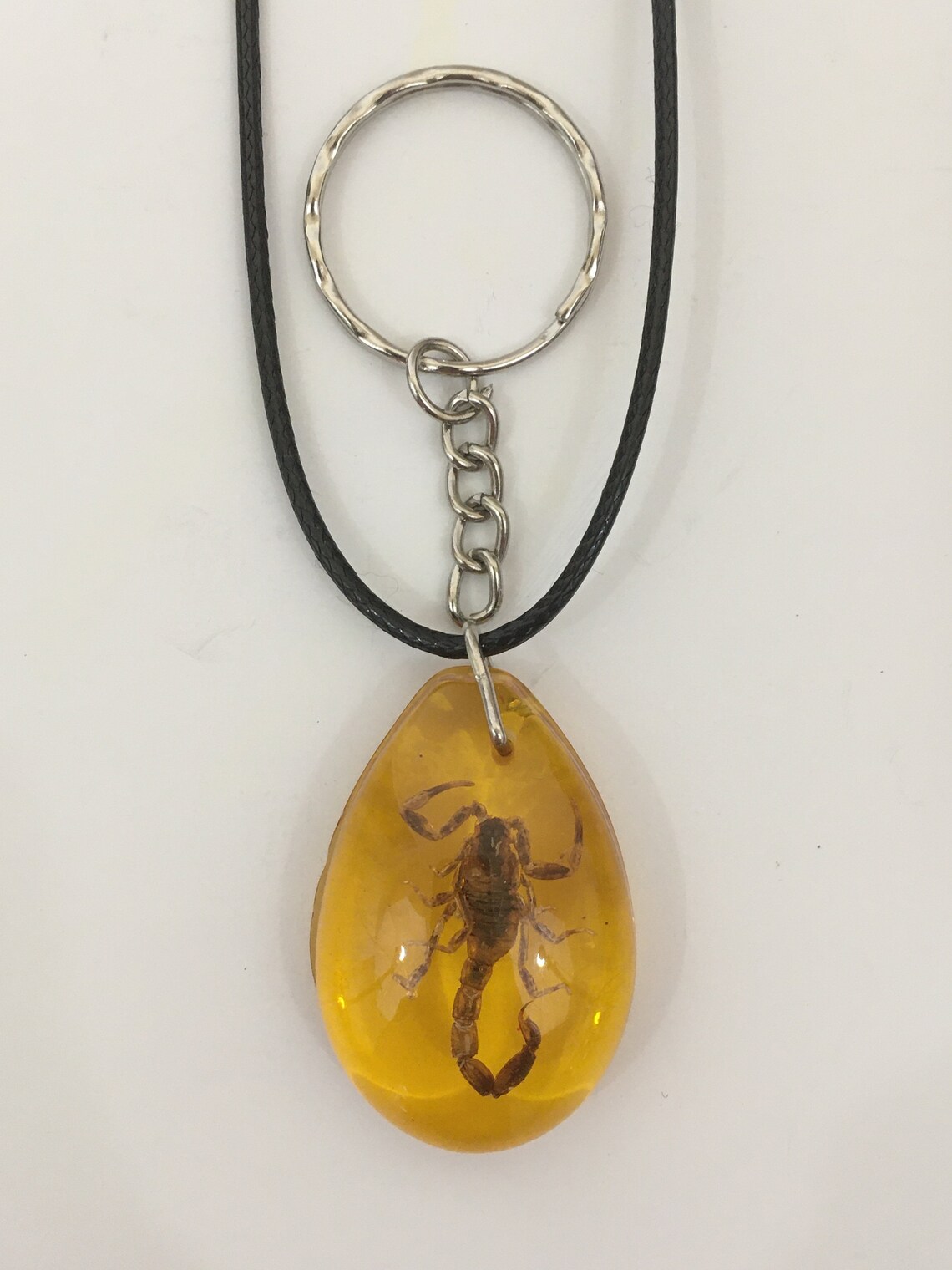 Scorpion Necklace Real Scorpion Pendant in Replica Amber Resin Etsy