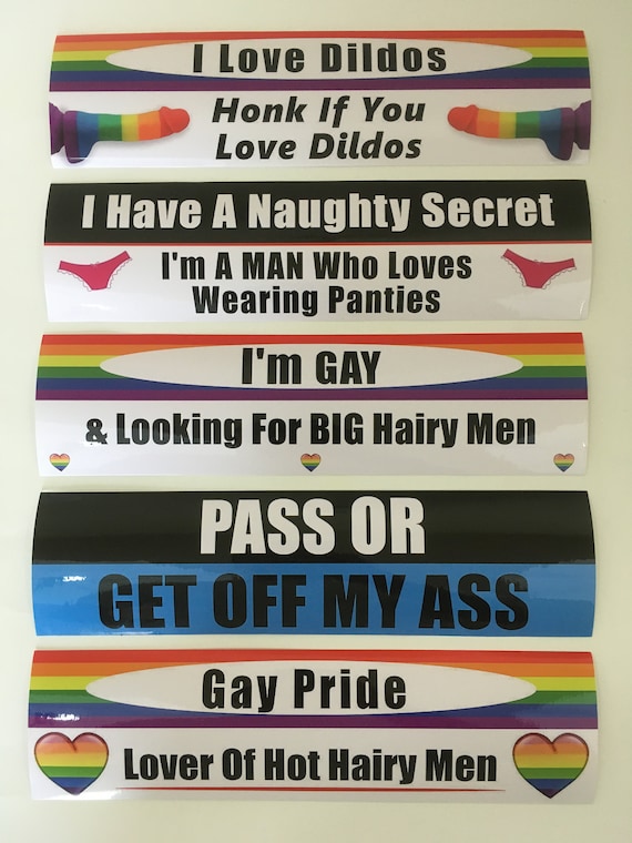 Prank Bumper Stickers Funny Joke Bumper Sticker Revenge Gag Gift Love Gay 5  Pack 
