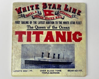 Drink Coasters Whiskey Coffee Tea Drinkware RMS Titanic Drink Coaster