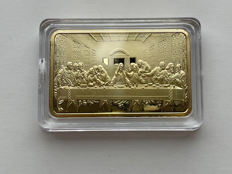 Jesus Christ the Last Supper Gold Bullion Bar 10 Commandments Etsy