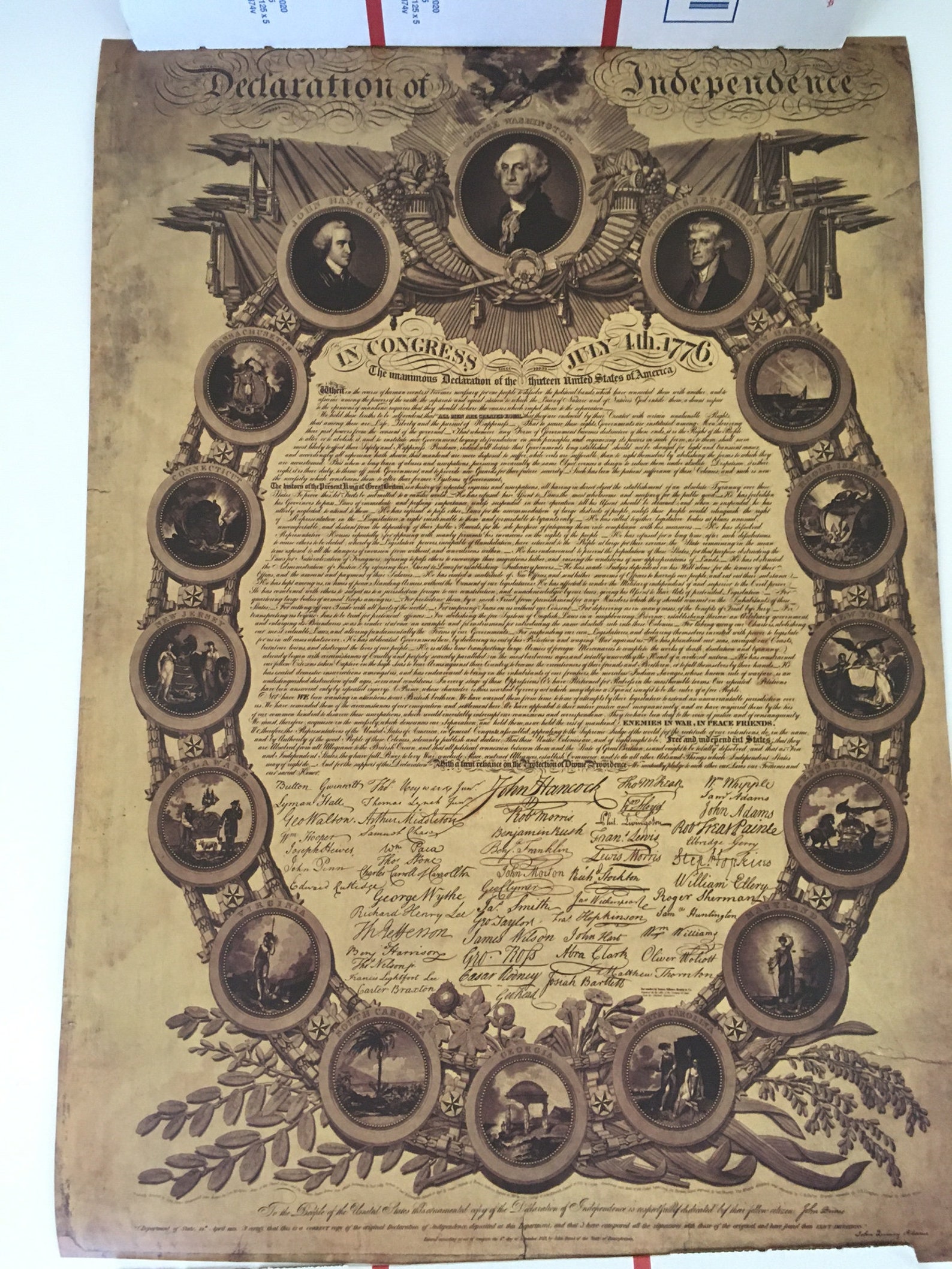 Declaration of Independence Poster America US History American Etsy UK