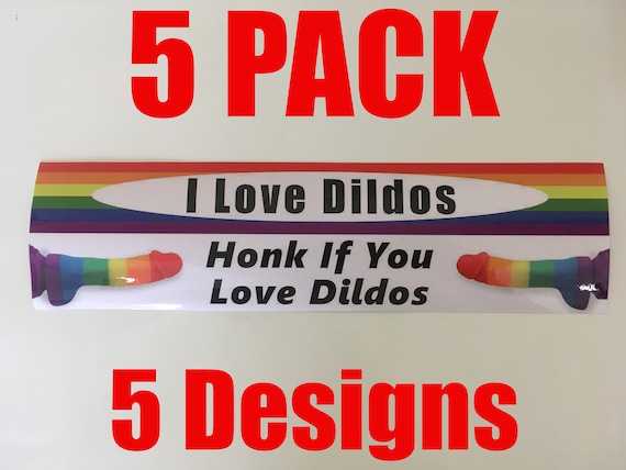 Prank Bumper Stickers Funny Joke Bumper Sticker Revenge Gag Gift Love Gay 5  Pack 