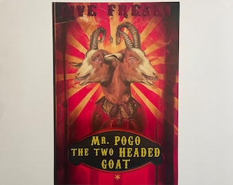 Live Freaks Poster Freak Show Two Headed Goat Circus Art Print Retro
