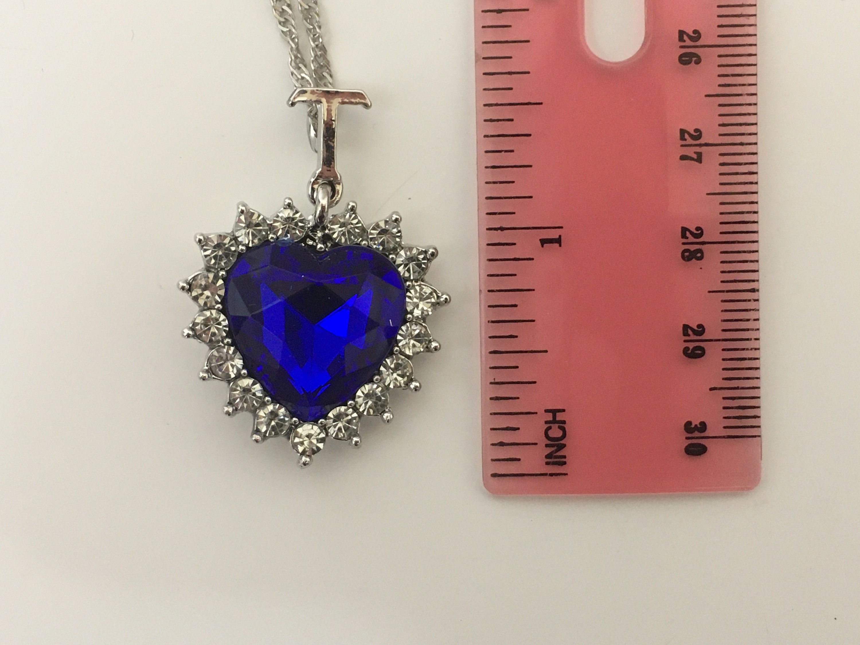 Divastri The Blue Ocean Heart Austrian Crystal Pendant with Studded Chain  for Girls and Women Rhodium Metal Pendant Price in India - Buy Divastri The  Blue Ocean Heart Austrian Crystal Pendant with