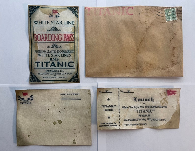 Titanic Boarding Pass Titanic Launch Ticket Titanic - Etsy