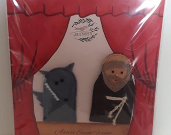 Set di marionette da dito di San Francesco
