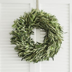 Fresh Olive Branch Wreath for Front Door, Wall, Window, Home Décor Free Shipping various sizes available image 1