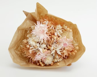 Monique (Pastel Pale Pink) | Bundle of Joy Bouquet | Air-dried Preserved Wild Flower Bunch – Gift for her, Home Décor, Wedding